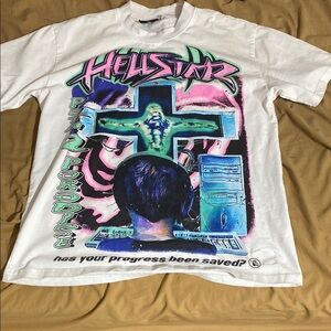 White Graphic T-Shirt with Colorful Design